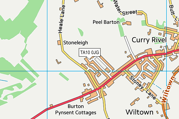 TA10 0JG map - OS VectorMap District (Ordnance Survey)