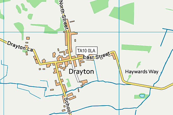 TA10 0LA map - OS VectorMap District (Ordnance Survey)