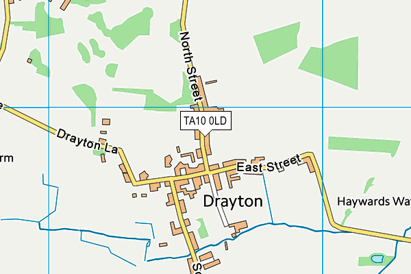 TA10 0LD map - OS VectorMap District (Ordnance Survey)