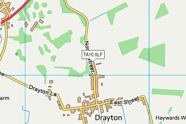 TA10 0LF map - OS VectorMap District (Ordnance Survey)