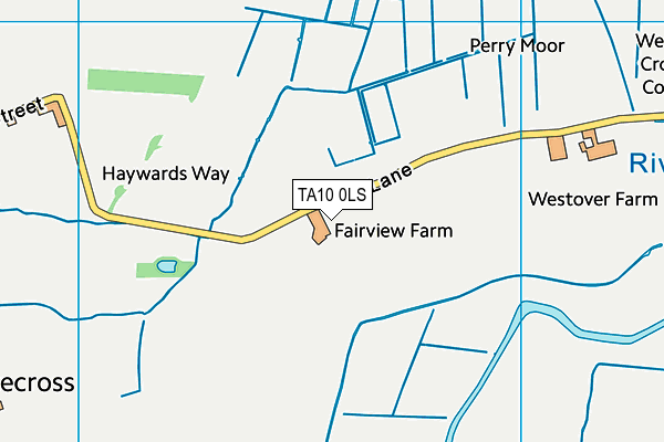 TA10 0LS map - OS VectorMap District (Ordnance Survey)