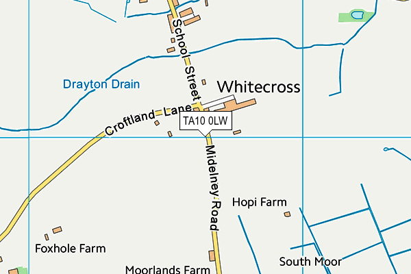 TA10 0LW map - OS VectorMap District (Ordnance Survey)