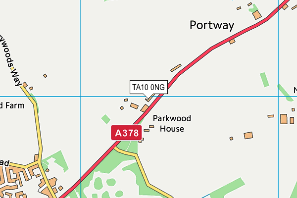 TA10 0NG map - OS VectorMap District (Ordnance Survey)