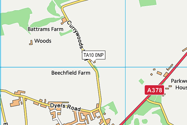 TA10 0NP map - OS VectorMap District (Ordnance Survey)