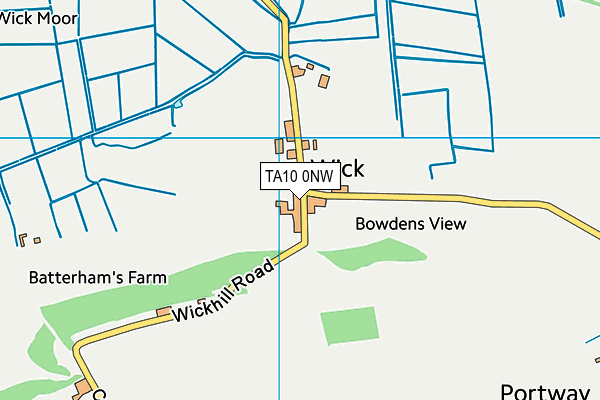 TA10 0NW map - OS VectorMap District (Ordnance Survey)