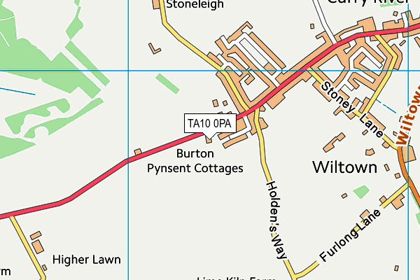 TA10 0PA map - OS VectorMap District (Ordnance Survey)