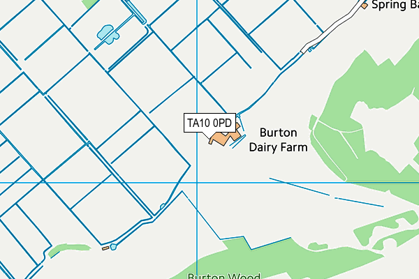 TA10 0PD map - OS VectorMap District (Ordnance Survey)