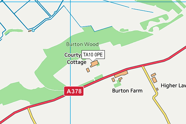 TA10 0PE map - OS VectorMap District (Ordnance Survey)