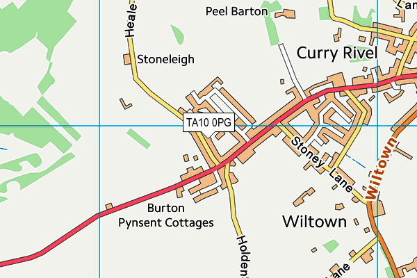 TA10 0PG map - OS VectorMap District (Ordnance Survey)