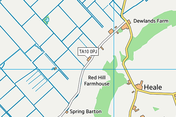 TA10 0PJ map - OS VectorMap District (Ordnance Survey)