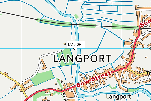 TA10 0PT map - OS VectorMap District (Ordnance Survey)