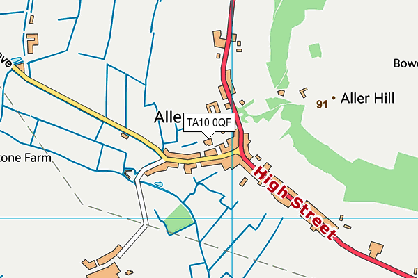 TA10 0QF map - OS VectorMap District (Ordnance Survey)