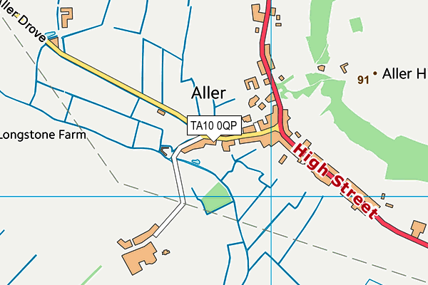 TA10 0QP map - OS VectorMap District (Ordnance Survey)