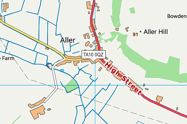 TA10 0QZ map - OS VectorMap District (Ordnance Survey)