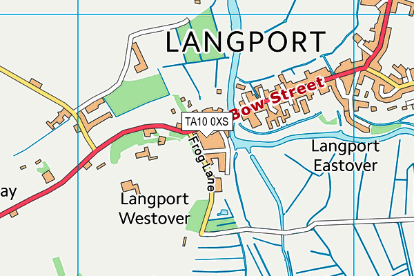 TA10 0XS map - OS VectorMap District (Ordnance Survey)