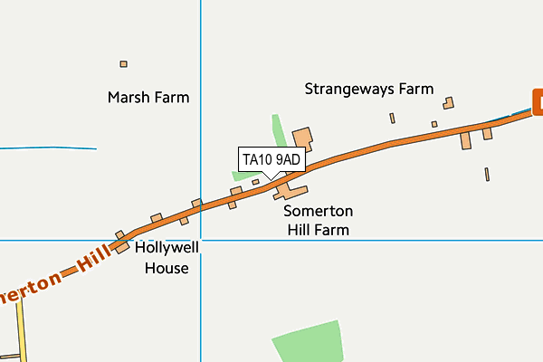 TA10 9AD map - OS VectorMap District (Ordnance Survey)