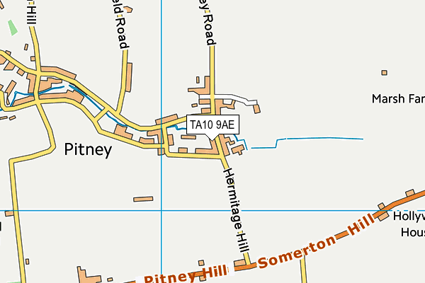 TA10 9AE map - OS VectorMap District (Ordnance Survey)