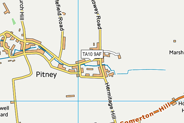 TA10 9AF map - OS VectorMap District (Ordnance Survey)