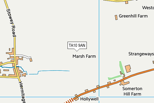 TA10 9AN map - OS VectorMap District (Ordnance Survey)