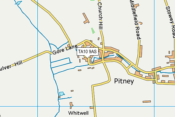 Pitney Playing Field map (TA10 9AS) - OS VectorMap District (Ordnance Survey)