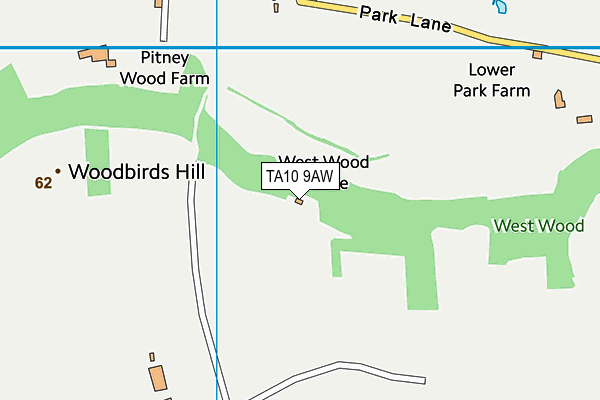 TA10 9AW map - OS VectorMap District (Ordnance Survey)