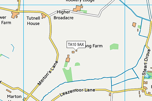 TA10 9AX map - OS VectorMap District (Ordnance Survey)