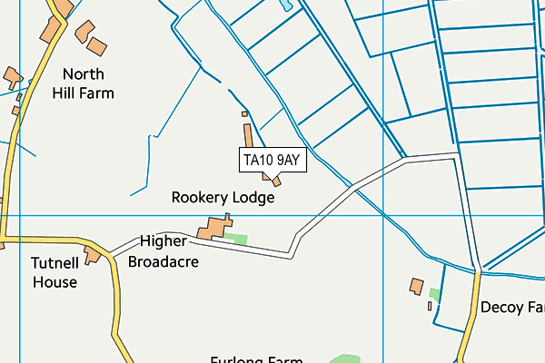 TA10 9AY map - OS VectorMap District (Ordnance Survey)