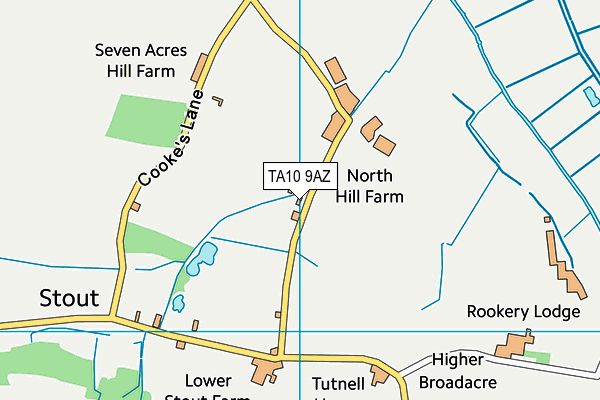 TA10 9AZ map - OS VectorMap District (Ordnance Survey)