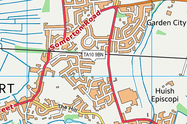 TA10 9BN map - OS VectorMap District (Ordnance Survey)