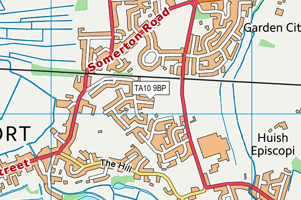 TA10 9BP map - OS VectorMap District (Ordnance Survey)