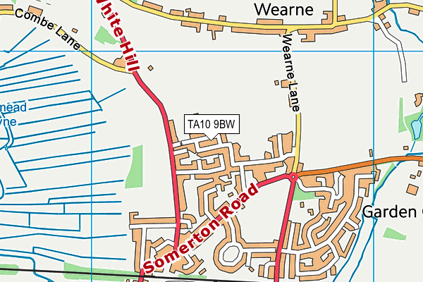 TA10 9BW map - OS VectorMap District (Ordnance Survey)