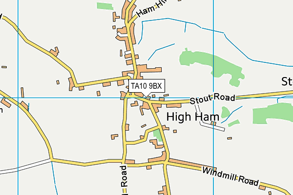 TA10 9BX map - OS VectorMap District (Ordnance Survey)