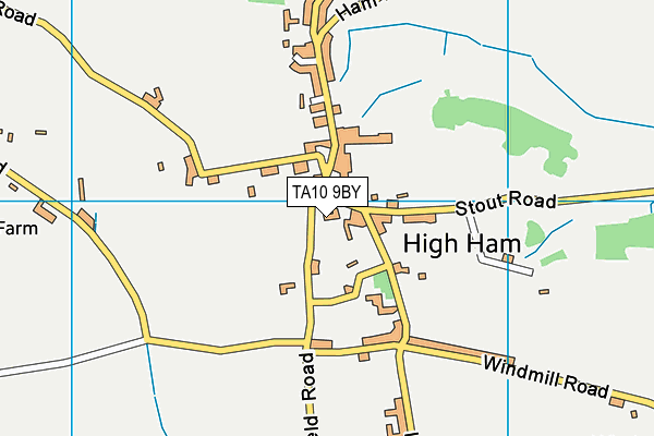 TA10 9BY map - OS VectorMap District (Ordnance Survey)