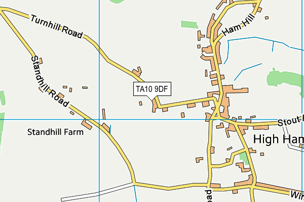 TA10 9DF map - OS VectorMap District (Ordnance Survey)