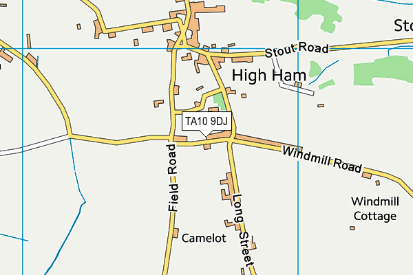 TA10 9DJ map - OS VectorMap District (Ordnance Survey)