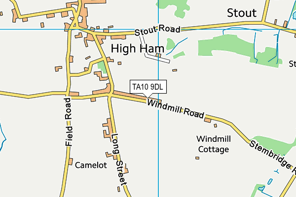 High Ham Playing Field map (TA10 9DL) - OS VectorMap District (Ordnance Survey)