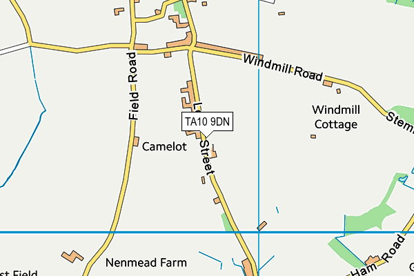 TA10 9DN map - OS VectorMap District (Ordnance Survey)