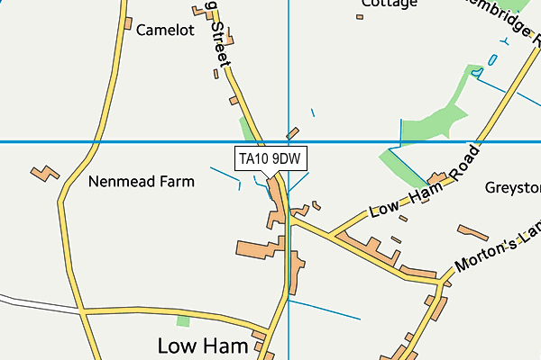 TA10 9DW map - OS VectorMap District (Ordnance Survey)