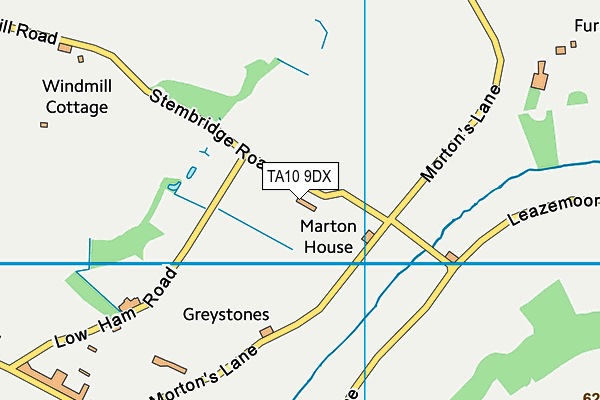 TA10 9DX map - OS VectorMap District (Ordnance Survey)