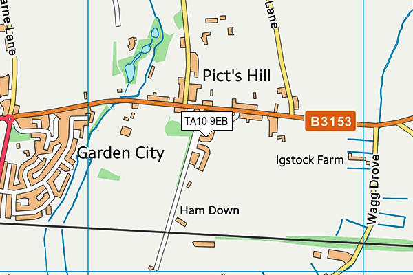 TA10 9EB map - OS VectorMap District (Ordnance Survey)