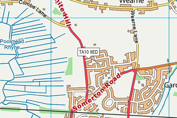 TA10 9ED map - OS VectorMap District (Ordnance Survey)