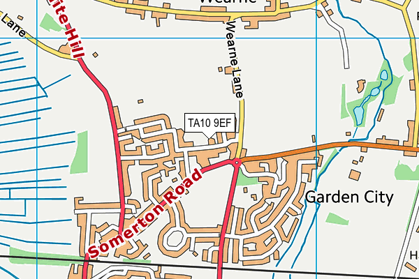 TA10 9EF map - OS VectorMap District (Ordnance Survey)