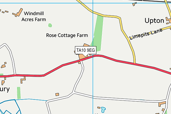 TA10 9EG map - OS VectorMap District (Ordnance Survey)