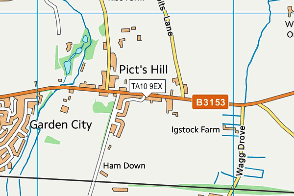 TA10 9EX map - OS VectorMap District (Ordnance Survey)