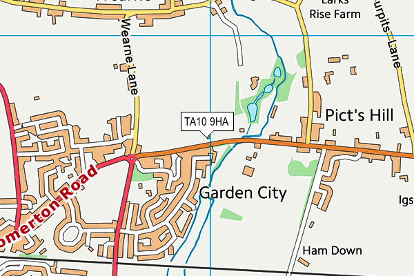 TA10 9HA map - OS VectorMap District (Ordnance Survey)