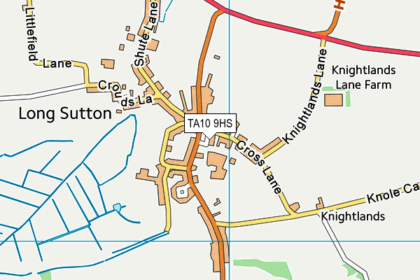 TA10 9HS map - OS VectorMap District (Ordnance Survey)