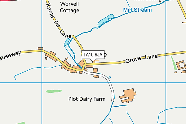 TA10 9JA map - OS VectorMap District (Ordnance Survey)