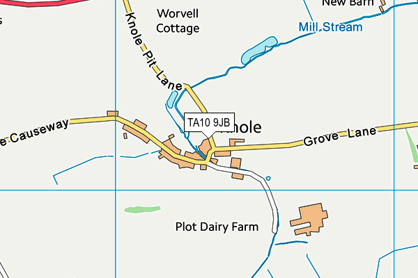 TA10 9JB map - OS VectorMap District (Ordnance Survey)