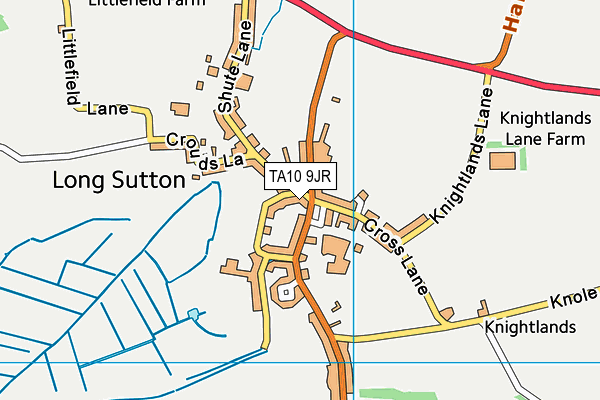 TA10 9JR map - OS VectorMap District (Ordnance Survey)