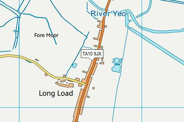 Long Load Village Hall map (TA10 9JX) - OS VectorMap District (Ordnance Survey)